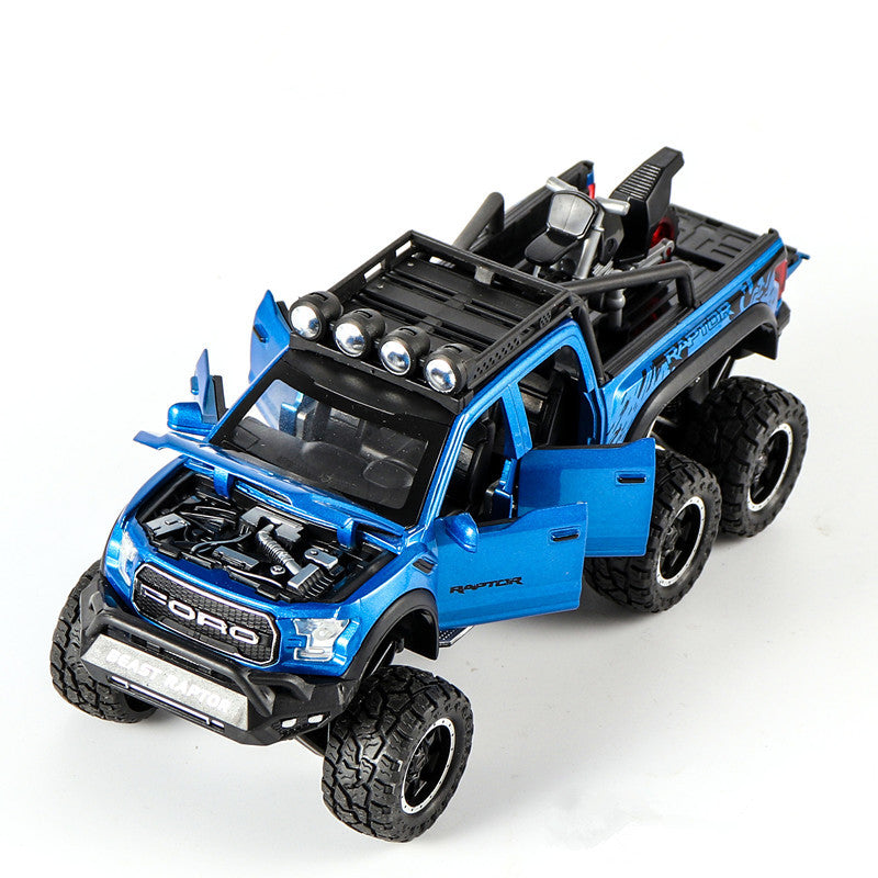 Ford Off-Road Alloy Car 1:28 true restoration, exquisite craftsmanship
Alloy body, simulated sound and light
Damping spring, return force wheel