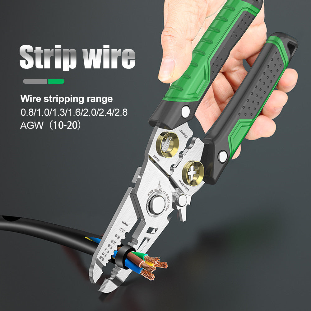 Multifunctional Stainless Steel Wire Stripper 7 In 1 Optical Fiber