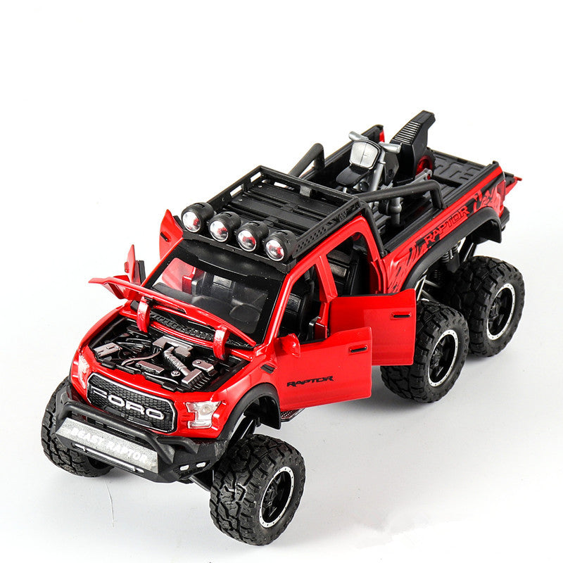 Ford Off-Road Alloy Car 1:28 true restoration, exquisite craftsmanship
Alloy body, simulated sound and light
Damping spring, return force wheel