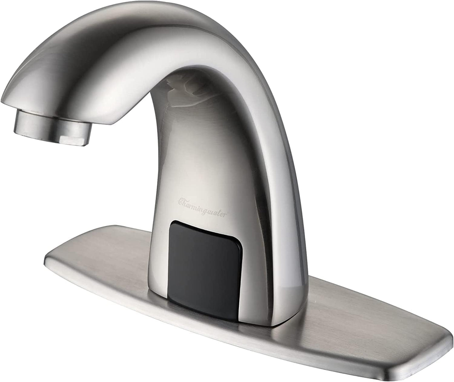 Touchless Bathroom Sink Faucet, Hands Free Automatic Sensor Faucet with Hole Cover Plate, Chrome