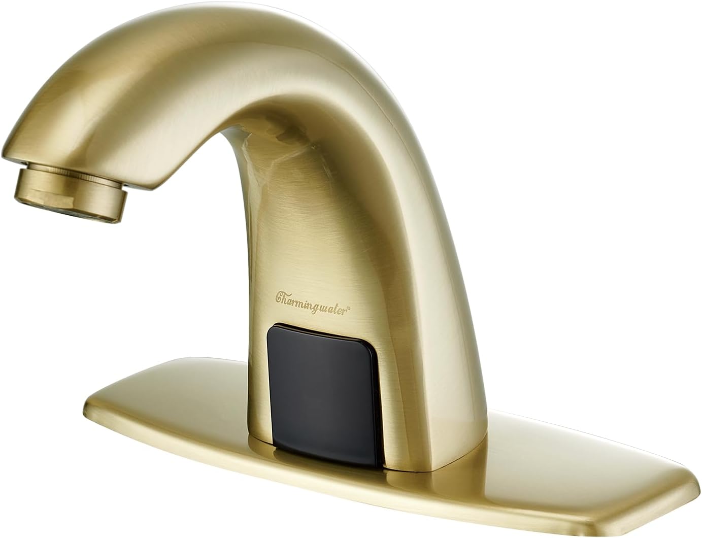 Touchless Bathroom Sink Faucet, Hands Free Automatic Sensor Faucet with Hole Cover Plate, Chrome