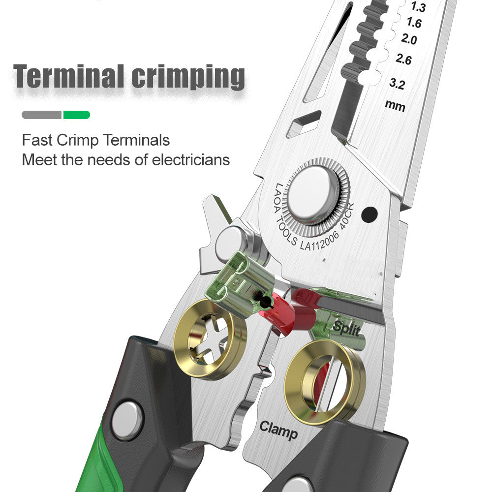 Multifunctional Stainless Steel Wire Stripper 7 In 1 Optical Fiber