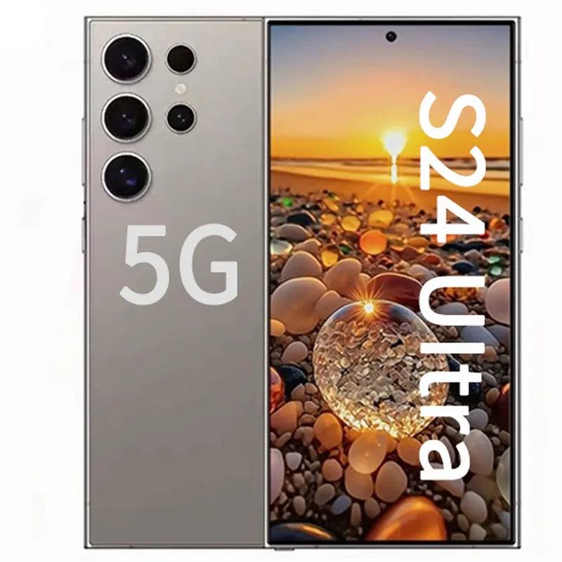 S24 Ultra Cell Phones Unlock Dual SIM 5G Phone 12GB+1TB 6.8HD+ Display 13MP+50MP Camera Face Recognition Android 13 Mobile 