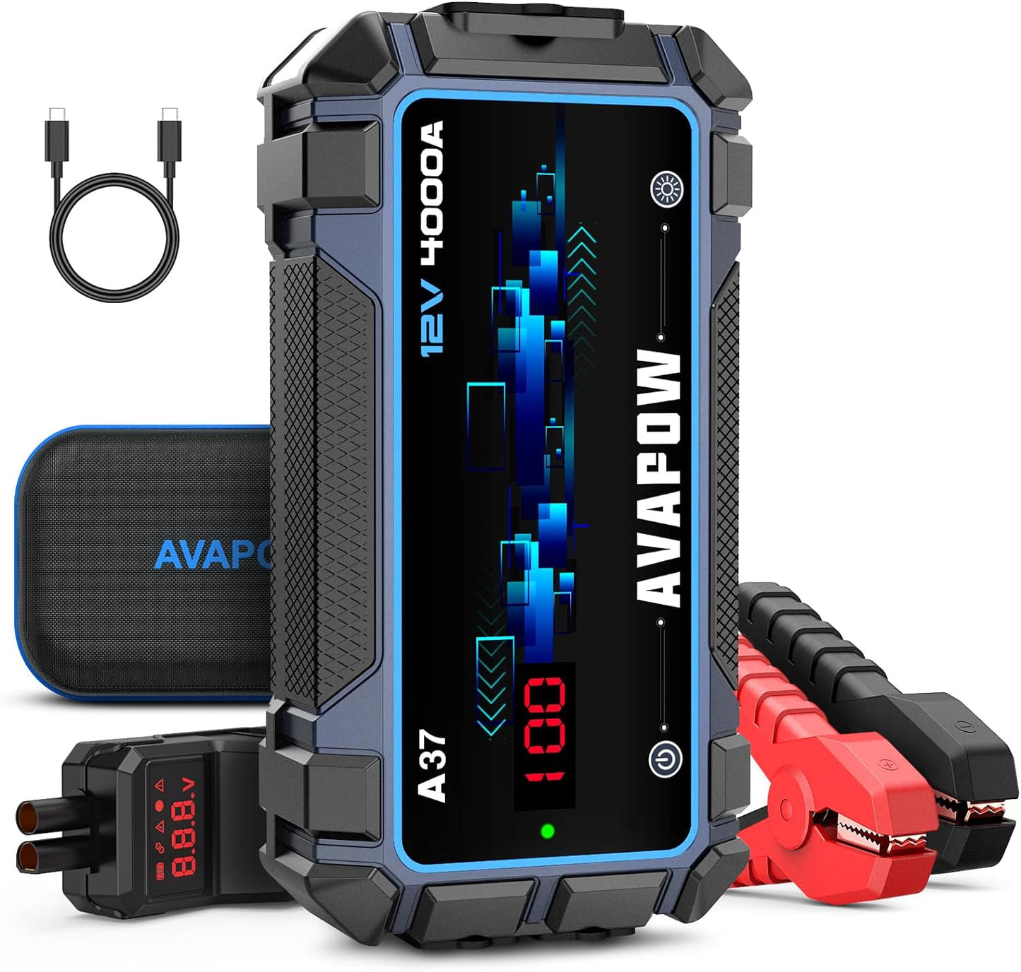 "Never get stranded again with this powerful Car Battery Jump Starter! 🔋⚡️ Jumpstart up to 10L gas or diesel engines with ease. Includes booster function and fast charging capabilities. #RoadsideRescue"