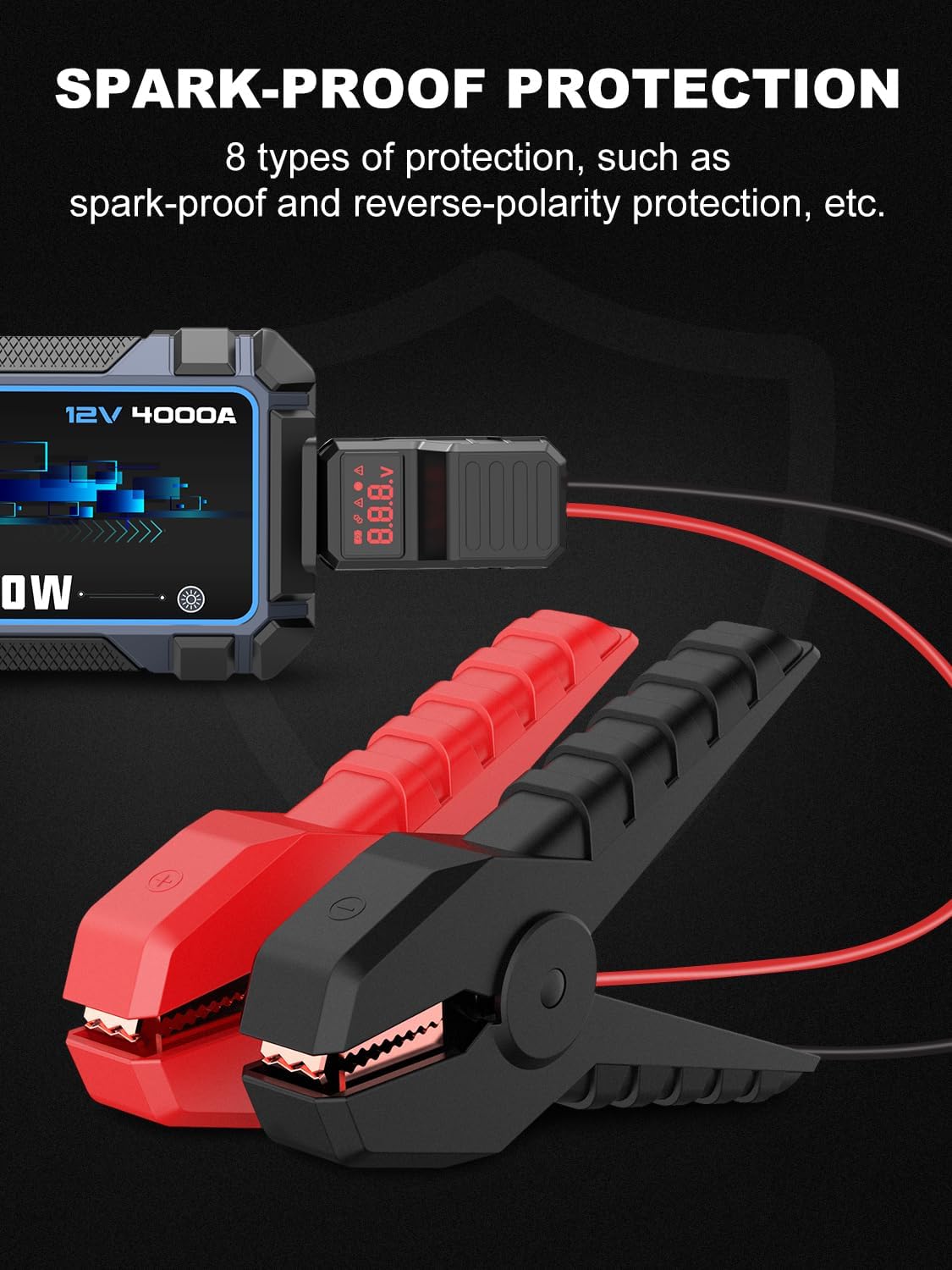 "Never get stranded again with this powerful Car Battery Jump Starter! 🔋⚡️ Jumpstart up to 10L gas or diesel engines with ease. Includes booster function and fast charging capabilities. #RoadsideRescue"