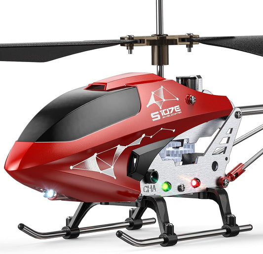 S107H-E RC Helicopter with Altitude Hold, 3.5 Channel, Gyro Stabilizer - for Kids and Beginners