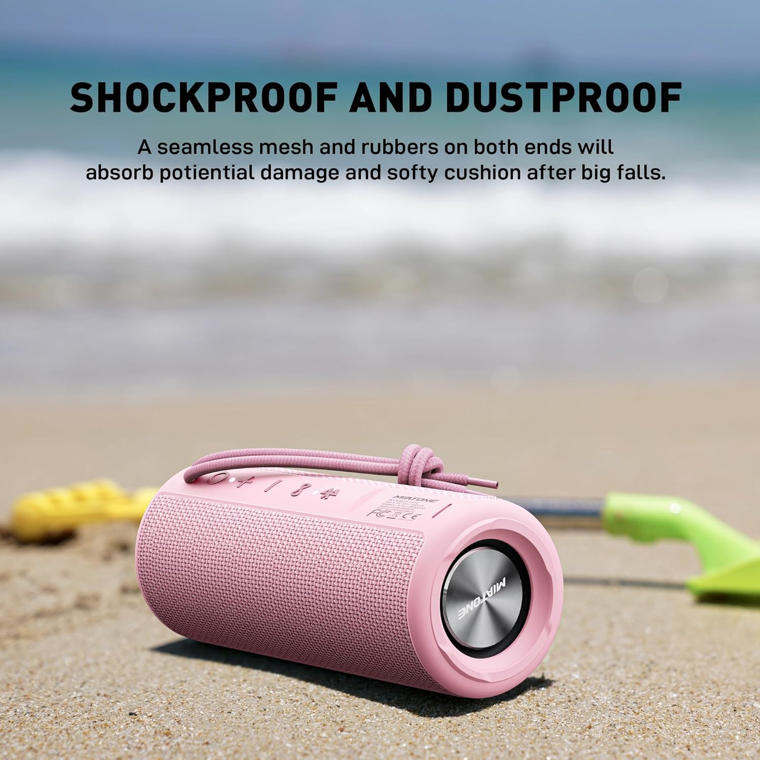 Outdoor Portable Bluetooth Speakers Wireless Speaker Waterproof - Pink