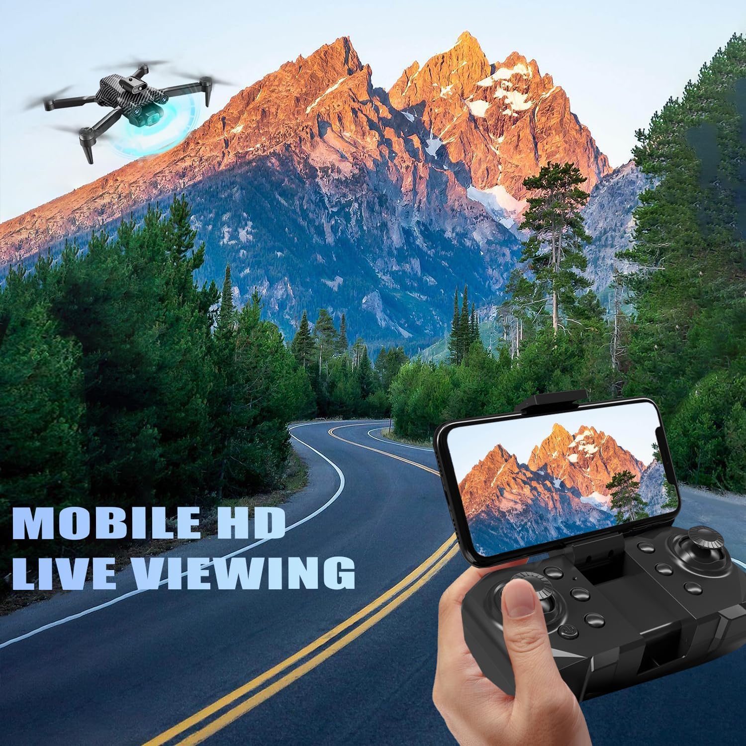 with 4K Camera for Adults Ultra Portable Lightweight Foldable High-End HD Drone, Fiber Body, Auto Return, Follow Me, Drone with Camera for Beginners