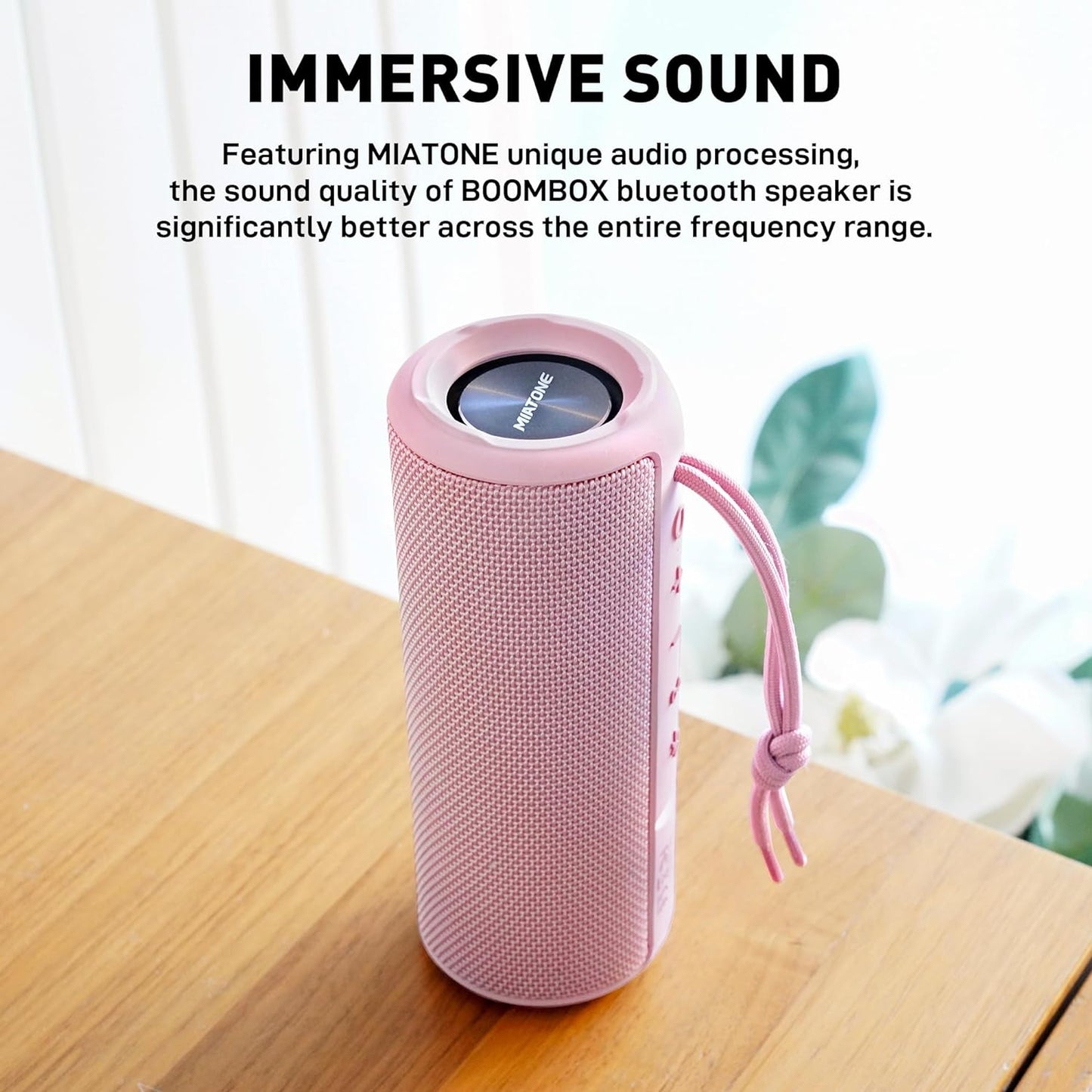 Outdoor Portable Bluetooth Speakers Wireless Speaker Waterproof - Pink