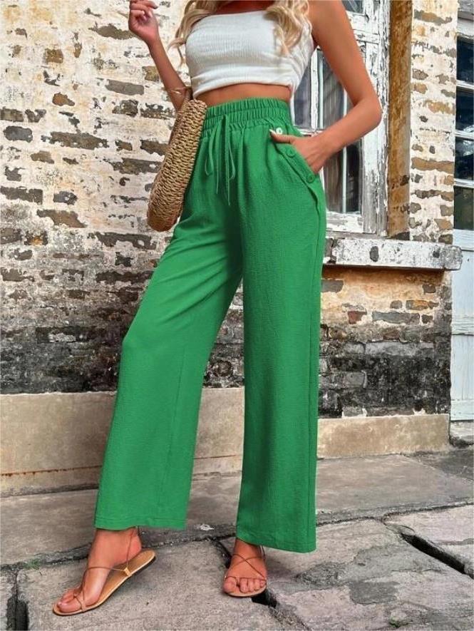 Casual Elastic High Waist Loose Trousers