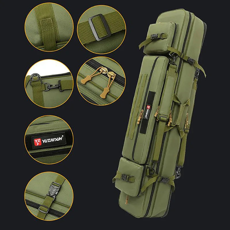 Fishing Rod Bag 70CM-130CM Multifunctional Waterproof Bags Large Fishing Reel Gear Outdoor Tactical Backpack Storage Case XA203G