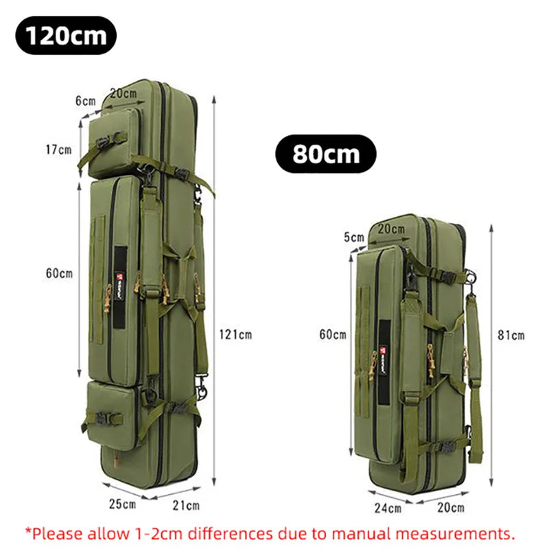 Fishing Rod Bag 70CM-130CM Multifunctional Waterproof Bags Large Fishing Reel Gear Outdoor Tactical Backpack Storage Case XA203G