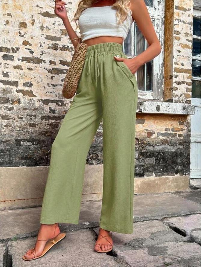 Casual Elastic High Waist Loose Trousers