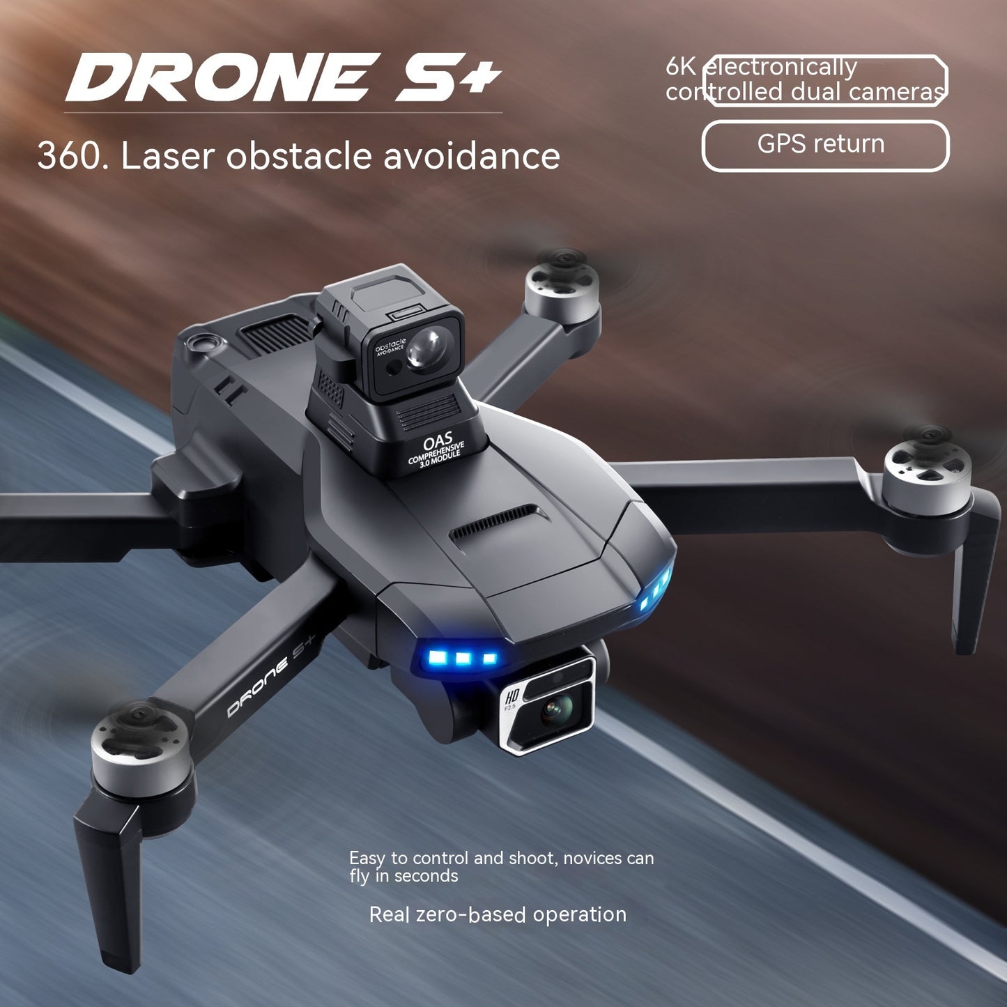 UAV HD Aerial Photography GPS Precise Positioning Flight laser obstacle avoidance