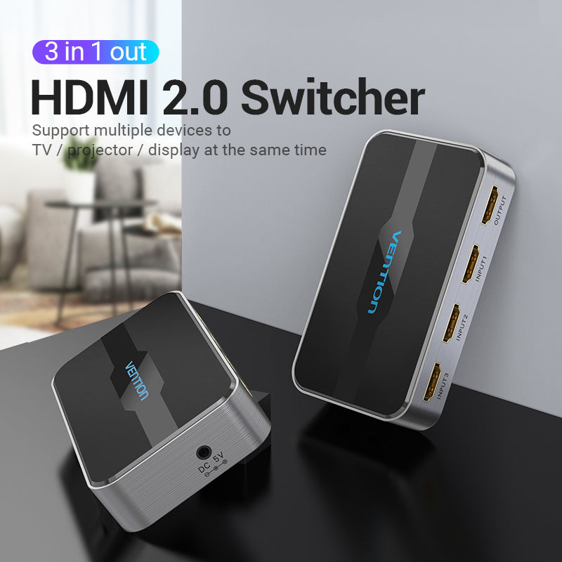 New Switcher Three-in-one-out Distributor 5 in 1 4k/30 Hz HDMI Splitter Support 3D Stereo Imaging Technology