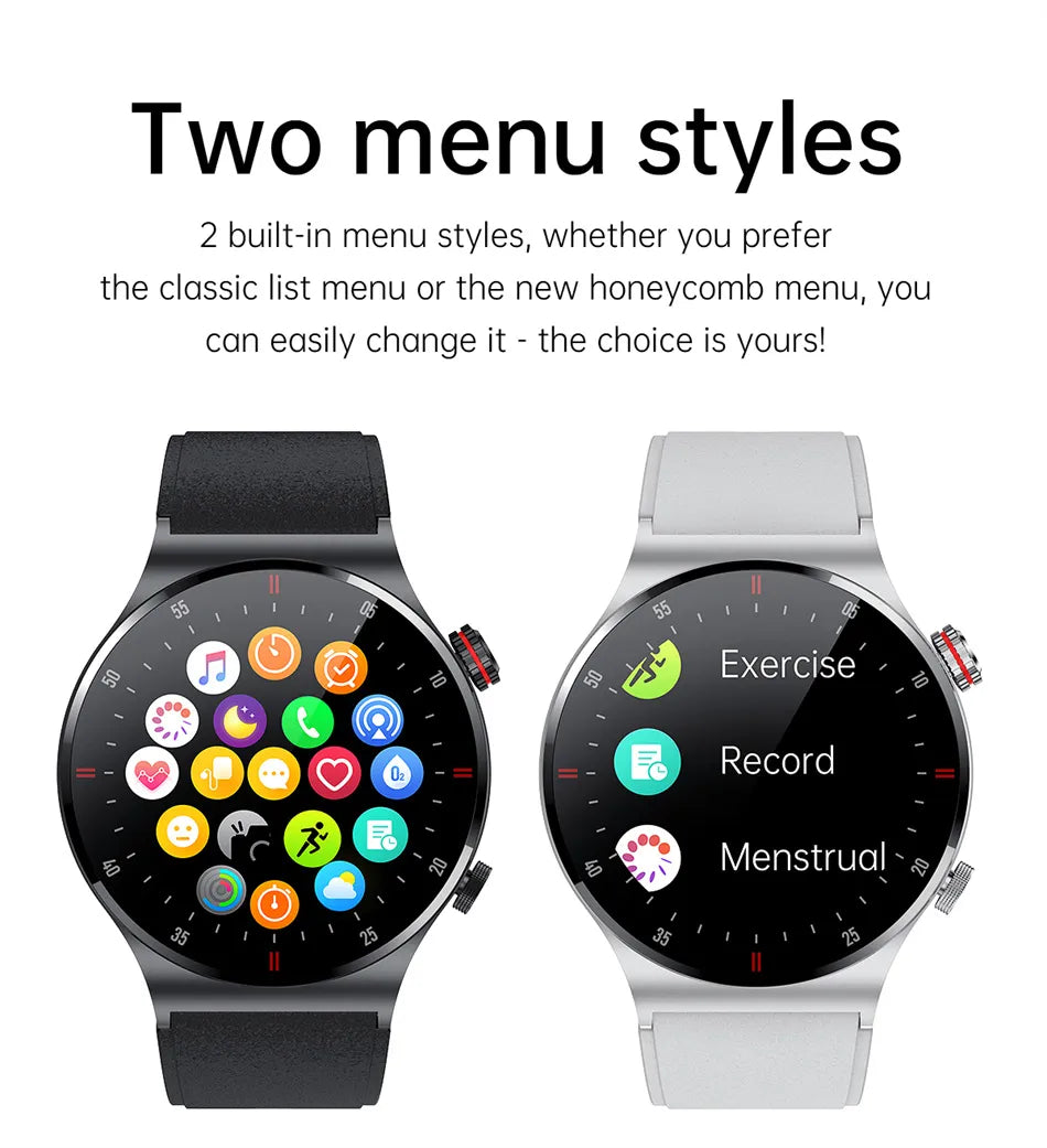 2022 Heart Rate Smart Watches Sports Pressure GPS Waterproof Smartwatch Large HD Screen Bracelet ECG Blood Oxygen Monitoring Men Bluetooth Wristband