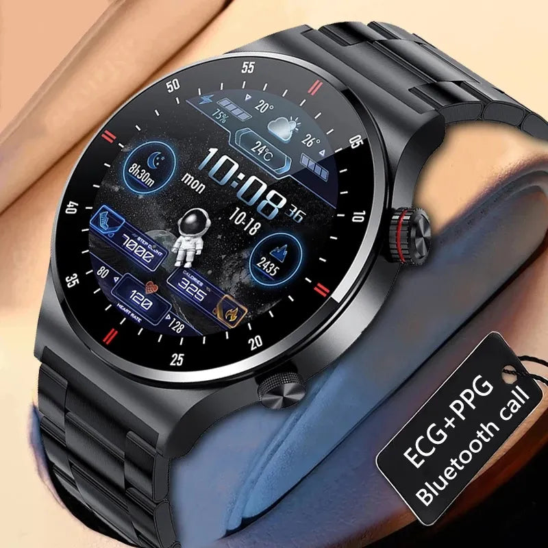 2022 Heart Rate Smart Watches Sports Pressure GPS Waterproof Smartwatch Large HD Screen Bracelet ECG Blood Oxygen Monitoring Men Bluetooth Wristband